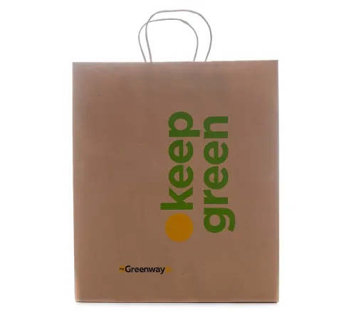 Крафтовый пакет большой Greenway, 37×32×20 см — артикул 17004