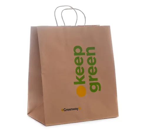 Крафтовый пакет большой Greenway, 37×32×20 см — артикул 17004