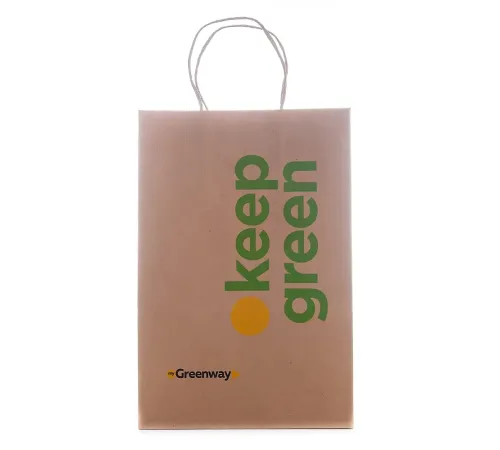 Крафтовый пакет малый Greenway, 32×22×12 см — артикул 17005