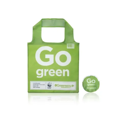 Сумка-шопер Eco Shopper compact с чехлом из переработанного океанического пластика, 42×42 см — артикул 17007