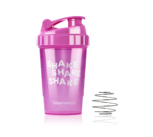 Шейкер для смешивания коктейлей SHAKE, розовый, 500 мл — артикул 17052