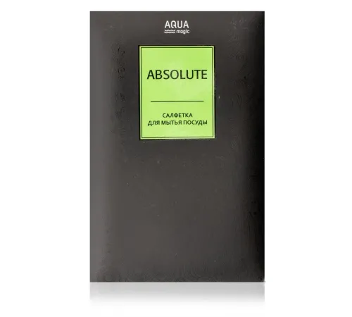 Салфетка двусторонняя для мытья посуды AQUAmagic Absolute, 20 × 16 см