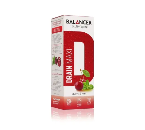Очищающий и дренирующий напиток BALANCER DRAIN MAXI со вкусом «Вишня–мята», 10 саше — артикул 01224