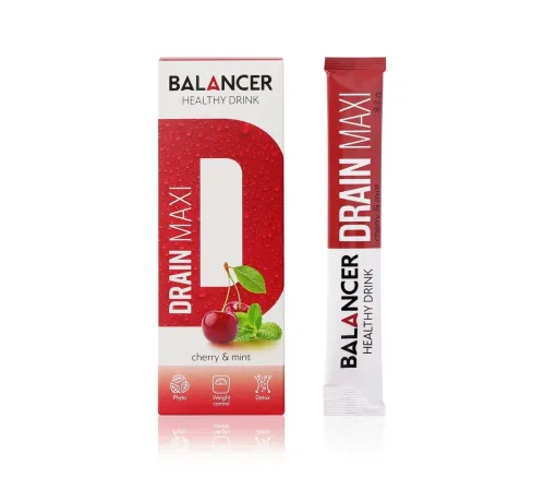 Очищающий и дренирующий напиток BALANCER DRAIN MAXI со вкусом «Вишня–мята», 10 саше — артикул 01224