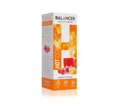 Горячий напиток для иммунитета BALANCER HOT COMFORT со вкусом «Малина-имбирь», 10 стиков — артикул 01232