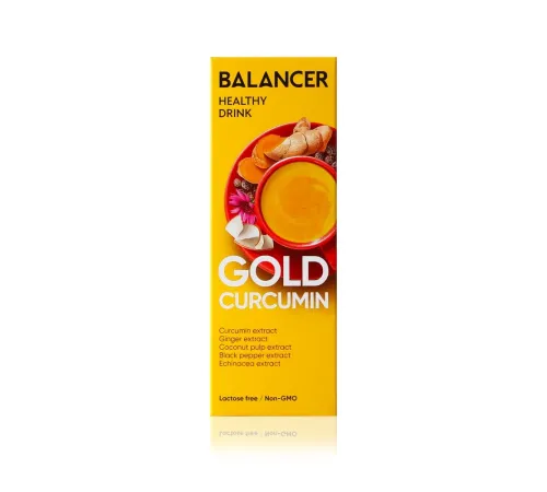 Напиток с куркумином BALANCER GOLD CURCUMIN, 10 стиков — «золотое молоко»