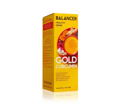 Напиток с куркумином BALANCER GOLD CURCUMIN, 10 стиков — «золотое молоко»