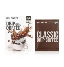 Свежеобжаренный натуральный молотый кофе BALANCER с классическим вкусом, 5 дрип-пакетов