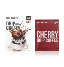 Свежеобжаренный натуральный молотый кофе BALANCER со вкусом черешни, 5 дрип-пакетов