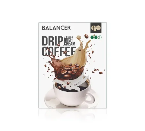 Свежеобжаренный молотый кофе BALANCER со вкусом ирландского крема и рейши, 5 дрип-пакетов — артикул 012627