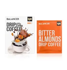 Свежеобжаренный натуральный молотый кофе BALANCER со вкусом горького миндаля, 5 дрип-пакетов