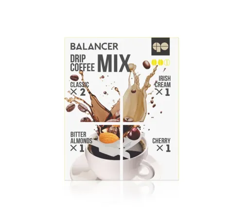 Свежеобжаренный молотый кофе BALANCER «Микс вкусов» с рейши, 5 дрип-пакетов — артикул 012629