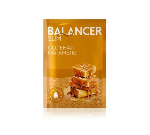 Коктейль BALANCER Slim со вкусом «Солёная карамель», 5 саше — артикул 012632