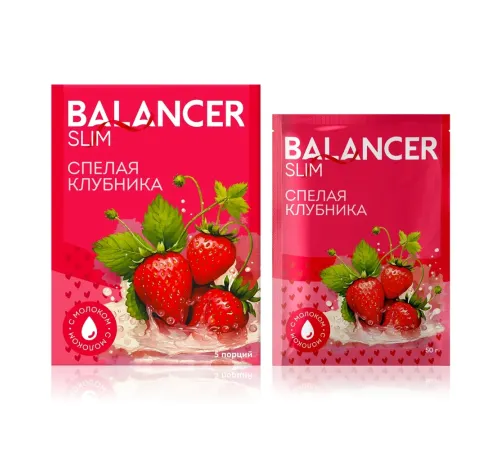 Коктейль BALANCER Slim со вкусом «Спелая клубника», 5 саше — артикул 012633