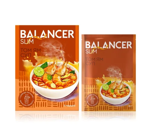 Коктейль BALANCER Slim со вкусом «Том Ям», 5 саше — артикул 012634