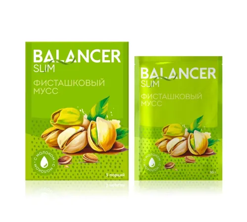 Коктейль BALANCER Slim со вкусом «Фисташковый мусс», 5 саше — артикул 012635