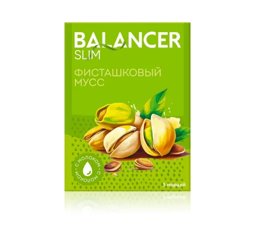 Коктейль BALANCER Slim со вкусом «Фисташковый мусс», 5 саше — артикул 012635