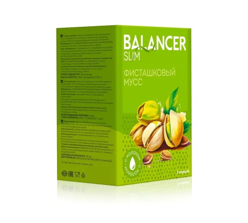 Коктейль BALANCER Slim со вкусом «Фисташковый мусс», 5 саше — артикул 012635