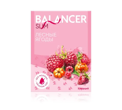 Веганский коктейль BALANCER Slim со вкусом «Лесные ягоды», 5 саше — артикул 012642