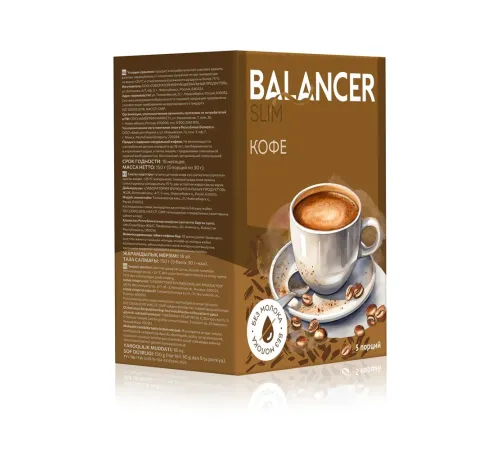 Веганский коктейль BALANCER Slim со вкусом «Кофе», 5 саше — артикул 012643