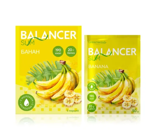 Коктейль BALANCER Slim со вкусом «Банан», 5 саше — артикул 012646