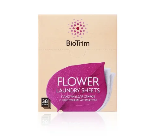 Пластины для стирки сильных загрязнений BioTrim FLOWER, 38 шт. — артикул 03705