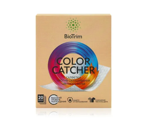 Салфетки против окрашивания белья BioTrim Color Catcher, 20 шт. — артикул 03708