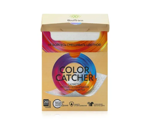 Салфетки против окрашивания белья BioTrim Color Catcher, 20 шт. — артикул 03708