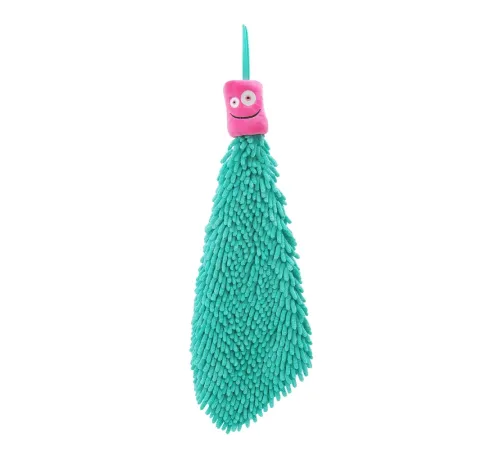 Детское полотенце для рук Green Fiber & Totty — бирюзовое, 30 × 30 см, артикул 03509