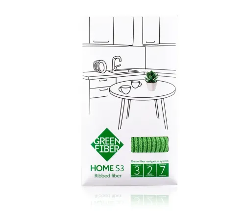 Ребристый файбер Green Fiber HOME S3 — зелёный, артикул 06025