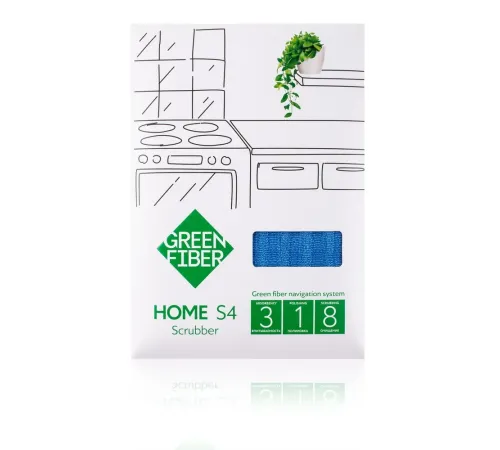 Скрабер Твист Green Fiber HOME S4 — голубой, артикул 06033