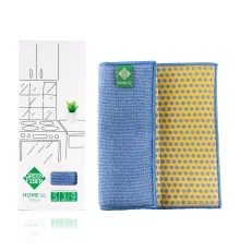 Спонж Сплиттер Green Fiber HOME S6 двусторонний для очищения и впитывания, голубой