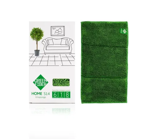 Спонж Твист Green Fiber HOME S14 — зелёный, артикул 06058