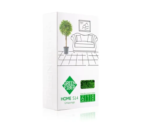 Спонж Твист Green Fiber HOME S14 — зелёный, артикул 06058