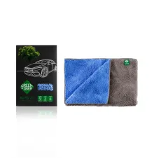 Автополотенце для сухой уборки Green Fiber AUTO A5, серо-голубое