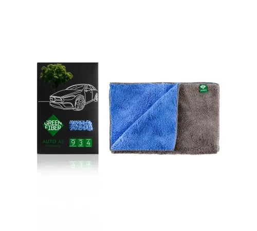 Автополотенце для сухой уборки Green Fiber AUTO A5 — серо-голубое, артикул 06073
