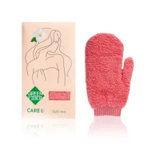 Мочалка мягкая Green Fiber CARE 6, коралловая