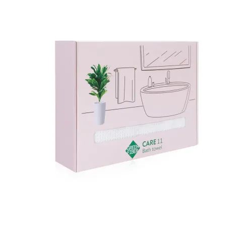 Вафельное банное полотенце Green Fiber CARE 11 — молочное, 80 × 150 см, артикул 06096