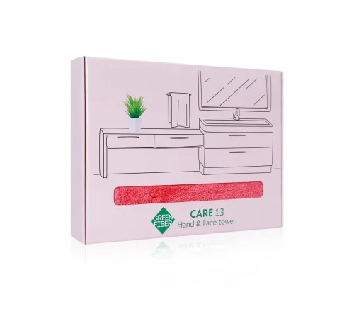 Полотенце для рук и лица Green Fiber CARE 13 — коралловое, 50 × 80 см, артикул 06098