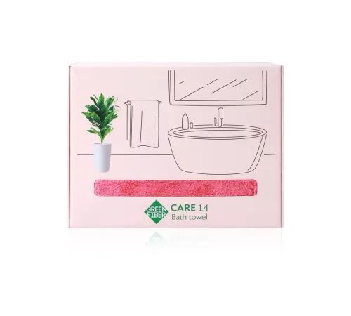 Банное полотенце Green Fiber CARE 14 — коралловое, 80 × 150 см, артикул 06099
