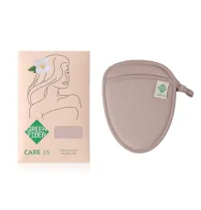 Мочалка-спонж двусторонняя Green Fiber CARE 15, бежевая
