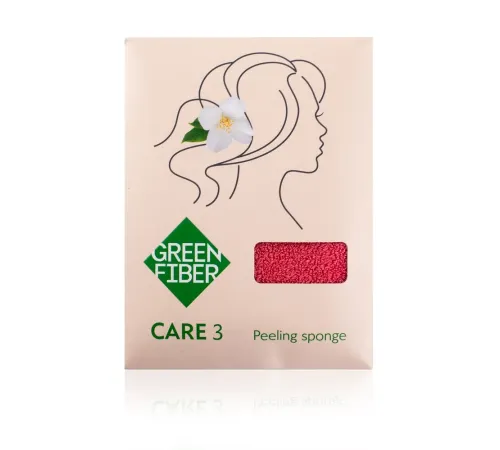 Спонж для пилинга Green Fiber CARE 3, 8 × 4,5 см