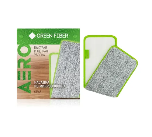 Насадка для швабры с распылителем Green Fiber AERO, серая — артикул 06126