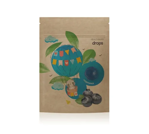 Леденцы «Черника» Healthberry с витамином C, 12 шт. — артикул 01425