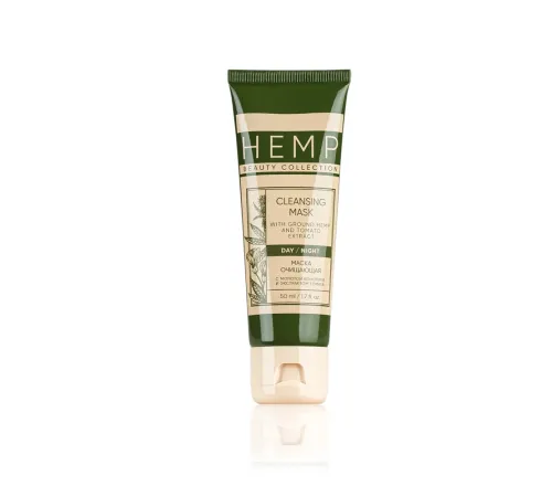Очищающая маска HEMP для жирной и комбинированной кожи с молотой коноплёй и томатом, 50 мл