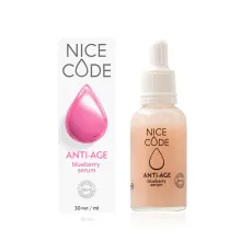 Омолаживающая сыворотка для лица ANTI-AGE blueberry serum NICE CODE, 30 мл