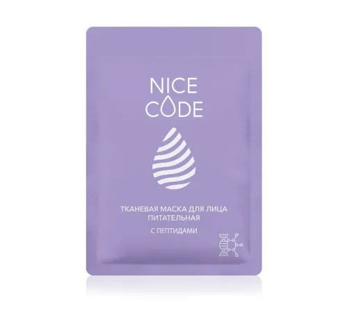 Тканевая маска для лица питательная с пептидами Nice Code, 24 мл — артикул 02971