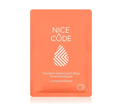 Тканевая маска для лица тонизирующая с ниацинамидом Nice Code, 24 мл — артикул 02972