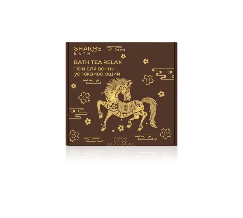 Успокаивающий чай для ванны Sharme Bath «Bath Tea Relax», 100 г (2 пакета) — зизифус, зизифора, ромашка, мелисса, ежевика, артикул 029343