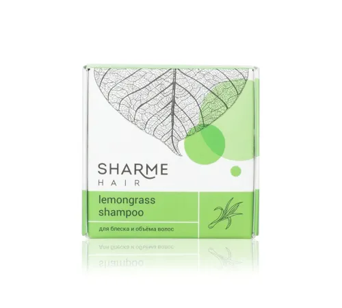 Твёрдый шампунь Sharme Hair Lemongrass с ароматом лемонграсса для тусклых волос, 50 г — артикул 02763